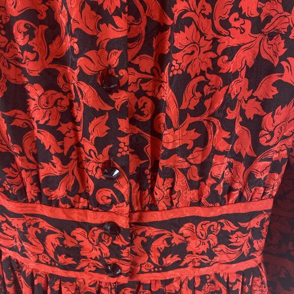 Vintage Dress Boutique Floral Pattern Pretty Gothic Romantic 80s Western D4 - Picture 13 of 16